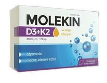 Molekin D3+K2 2000 IU, 75 kapsulės
