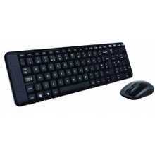 Logitech Wireless MK220, US International, juoda