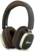 Bluetooth ausinės Guess ENC Rectangle Metal Script, rudos