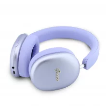 Belaidės ausinės Guess Metallic Script Logo ENC, violetinės