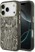 Guess Python Pattern MagSafe dėklas, Apple iPhone 17 Pro, rudas