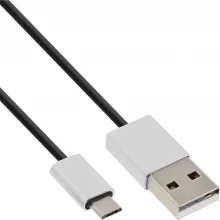 Kabelis Inline 31710 USB-A - Micro USB, 1 m, juodas
