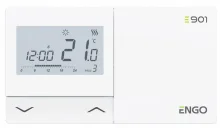 Programuojamas termostatas Engo E901, laidinis, 5 A, balta