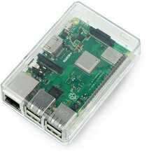 Raspberry Pi modelio 3B+ 3B 2B dėklas, permatomas SB COMPONENTS
