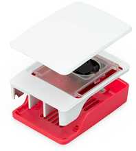 Raspberry Pi 5 dėklas raudonas/baltas