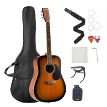 Akustinė gitara Vevor Dreadnought 104 cm, Sunburst