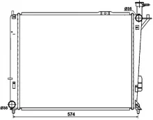 Variklio radiatorius NRF 53174