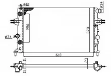 Variklio radiatorius NRF 50562A